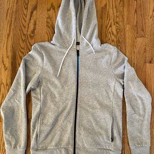Scotch & Soda - Heathered-Gray Fleece Men's Hoodie w/ Blue Gradient Zipper